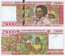 *25 000 frankov Madagaskar 1998, P82 UNC - Kliknutím na obrázok zatvorte -